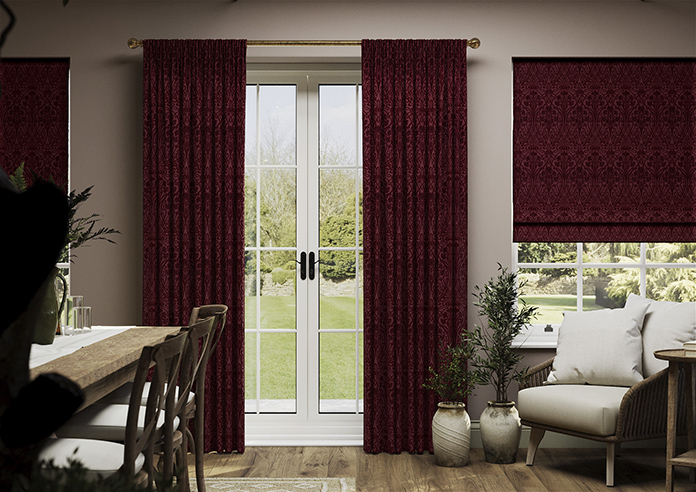 Tiverton, Carmine - Made to Measure Curtains - Image 3